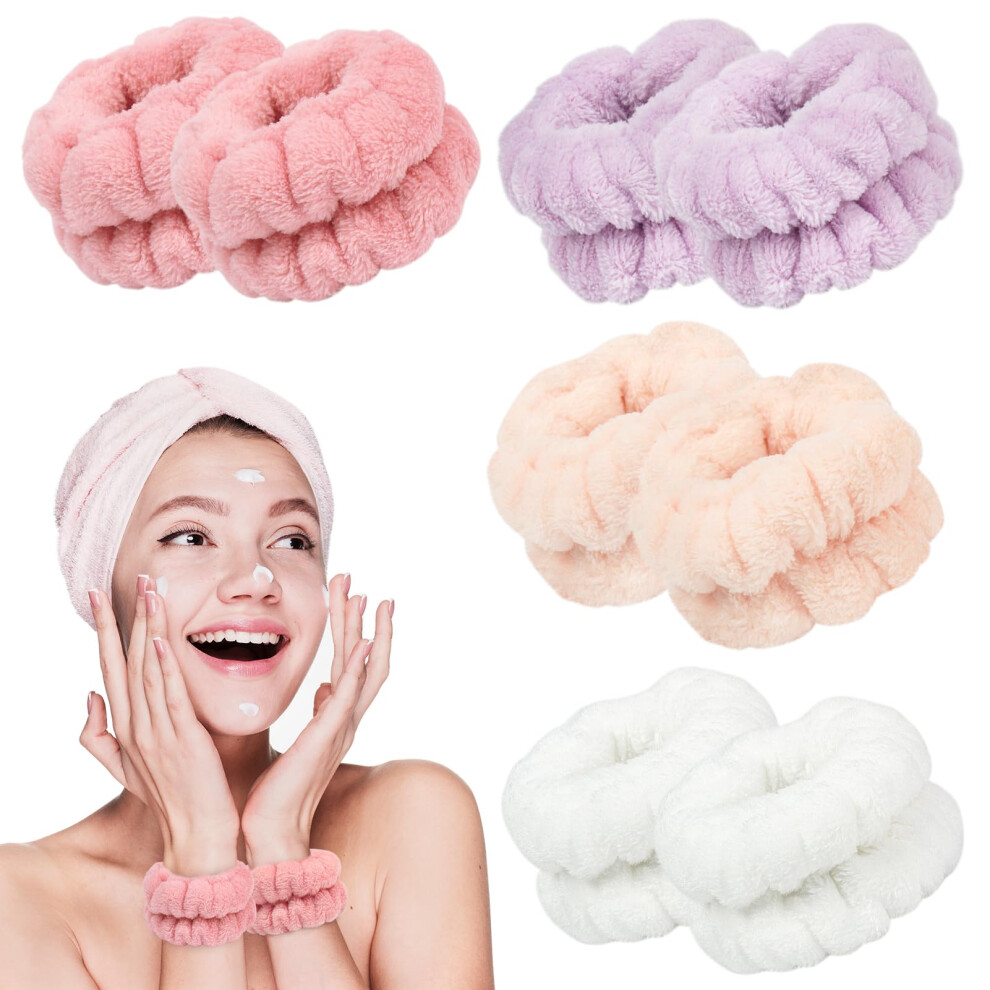 Shintop Wrist Bands For Face Washing 8Pcs Microfibre Skincare Wristbands Wrist Wash