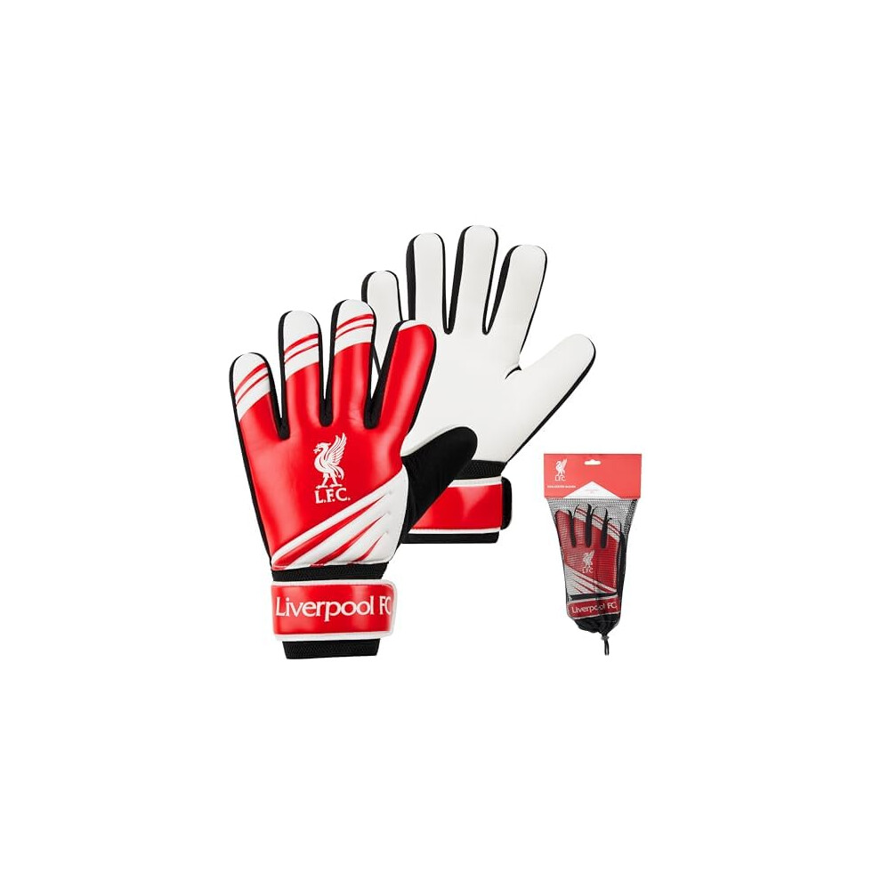 Liverpool F.c. Hypro Officially Licensed Liverpool Fc Goalkeeper Gloves For Kids Teenagers
