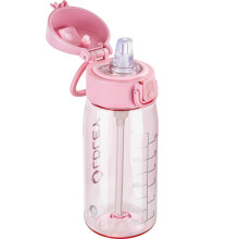 OLDLEY Kids Water Bottles with Straw 420ml/14oz BPA Free Tritan Water Bottle with Handle Leakproof Time Marker School Sports Drinking Bottle for Todd