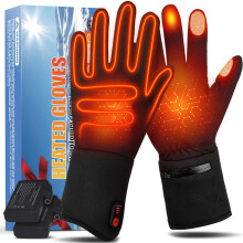 Electric Heated Gloves for Men and Women, Lightweight Thermal Heated Gloves, 3-Level Heat Control, 2200mAh Rechargeable Batteries, Ideal for Winter S