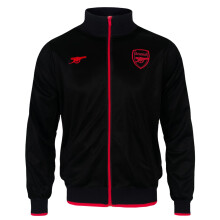 Arsenal FC Official Football Gift Mens Retro Track Top Jacket Black XL