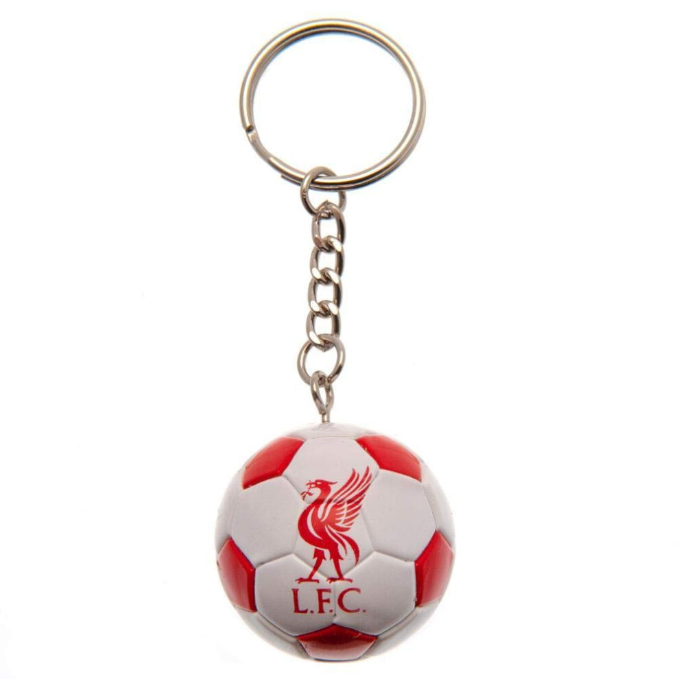 Liverpool F.c. Liverpool Fc Soccer Ball Keyring Whitered One Size
