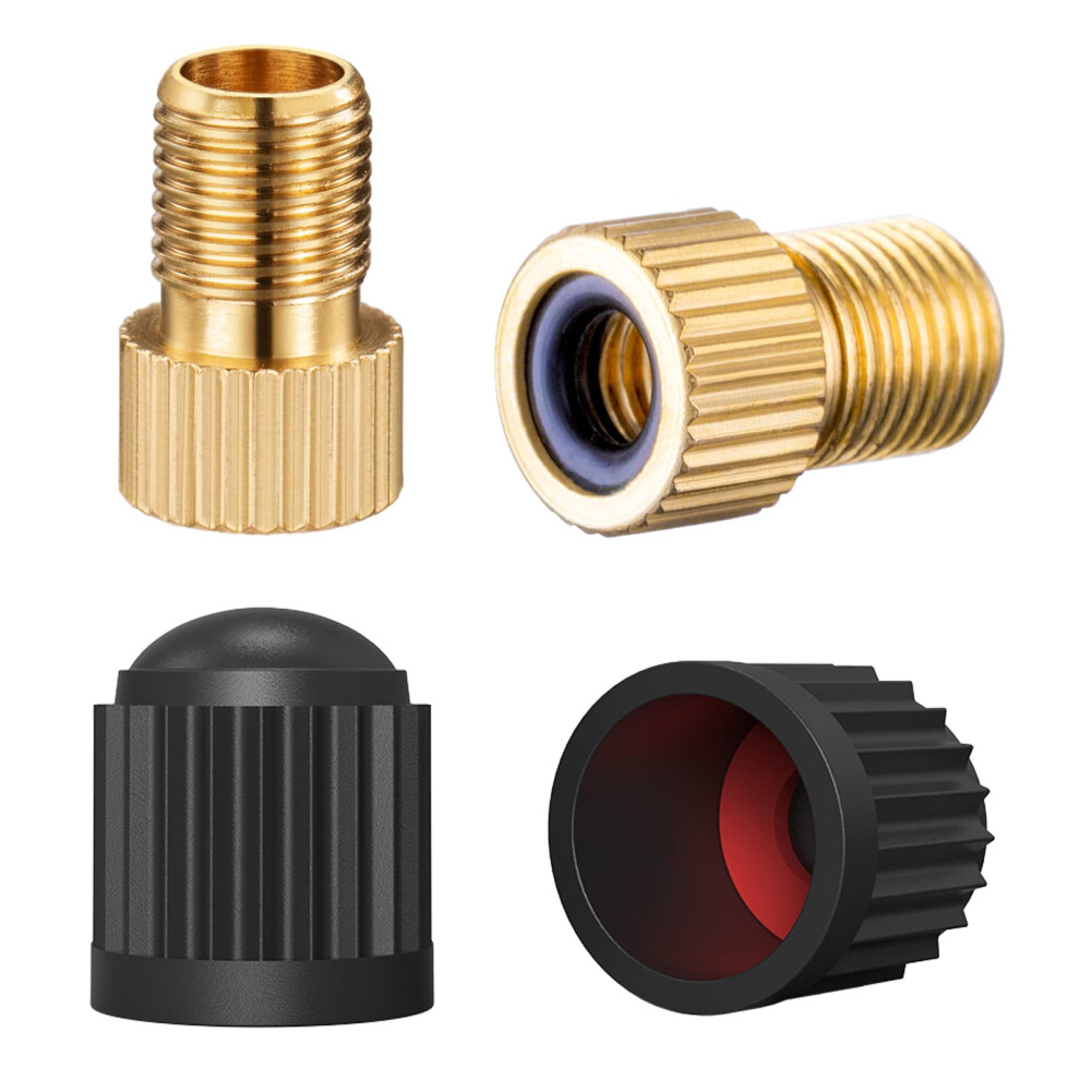 Hzjd Presta Valve Adaptor Convert Presta To Schrader Adapter For Bike Infla
