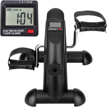 himaly Mini Exercise Bike Pedal Exerciser Portable Home Leg Arm Cycle Bike with LCD Display Adjustable Resistance Knob for Gym Fitness Training