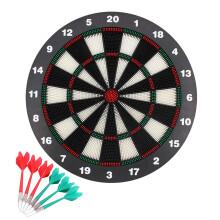 SASONS Safety Kids Dartboard Set plastic bristles dartboard with 6 Soft tip dart Safe children dart board set Recreational Target game for Youngster