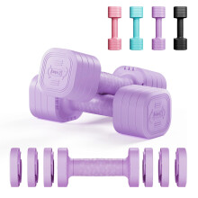 Dripex Adjustable Dumbbells Weight Set 2.5kg 5kg 10kg Dumbbell Pair, 4-in-1 Weight Dumbbells Set Women Men with Non-Slip Handle Home Gym Fitness-2.5k