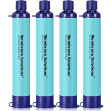 Membrane Solutions Water Filter Straw, 0.1 Micron Personal Water Filter Survival Portable Gear, NSF/ANSI 42&372&401 certificated, for Camping, Hiking