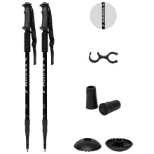 Andes Telescopic Extending Adjustable Antishock Hiking/Walking Poles Black