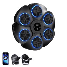 Smart Music Boxing Machine, Wall-Mounted Bluetooth Boxing Machine with Music, 9-Speed Rhythm Mode Adjustment, Electronic Boxing Machine Wall Mounted