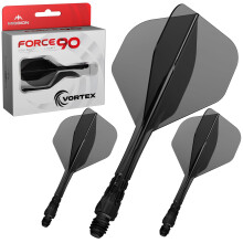 Mission Darts | Force 90 Vortex | Integrated Precision Moulded Dart Flight And Shaft System | Multiple Styles | Multiple Colours. (Standard No2 - Med