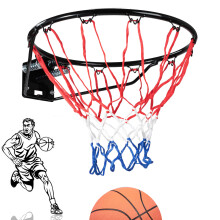 Lions Basketball Hoop Wall Mounted Standard Full Size 45cm with Net and Fixtures Complete Set, Mini basketball Hoop Home and Garden indoor outdoor Ga