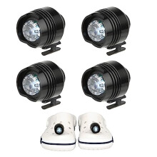 mafiti Headlights for Shoes, 4Pcs LED Lights with IPX5 Waterproof, Equipped with 8Pcs Batteries, Used for Walking, Cycling and Running at Night