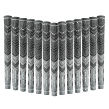 Golf Grip Tour Fit Dual Compound Premium Half Cord Golf Grips Standard Midsize Golf Grips with Golf Tape Set of 1/3/6/9/13 (Standard, Black/Gray set
