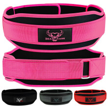 Weight Lifting Belt Double Strength 5.5 Padded Neoprene Back Gym Bodybuilding Deadlifts Lifting Exercise Fitness Workout Belts Men Women Lumbar Train