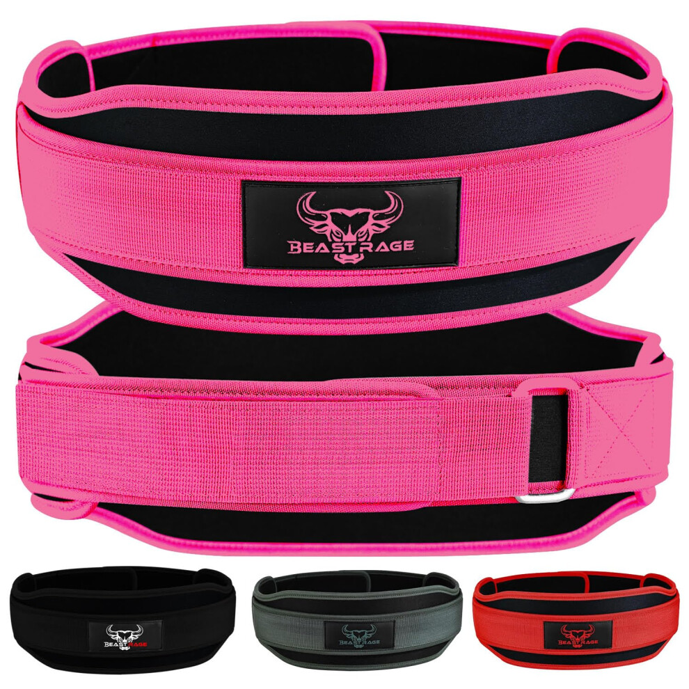 Beast Rage Weight Lifting Belt Double Strength 55 Padded Neoprene Back Gym Bodybuildin