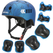 KAMUGO Toddler Bike Helmet Set, Kids Helmet for Boys Girls Ages 1-8 with Protective Gear Set Knee Elbow Wrist Pads for Scooter skate Bicycle Skateboa