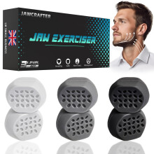 smim 6PCS Jaw Trainer Face Exerciser - Double Chin Reducer for Sharper Jawline with 3 Levels Of Resistance - Chew Jaw Toner for Men & Women to St