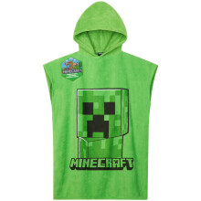 Minecraft Bath Towel with Hood for Kids and Teenagers Changing Robe Absorbent Creeper Poncho Towel for Swimming Bath Shower Beach Holiday Essentials