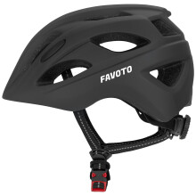 Favoto Toddler Kids Bike Helmet - Children Cycling Helmet Breathable Black Adjustable Helmet for Boys and Girls Size S(18.9"-21.3")