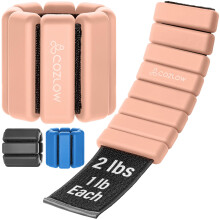 Cozlow - Ankle & Wrist Weights for Men & Women - Adjustable Silicone Workout Bands for Fitness & Strength Training - Wearable Leg & Cuff Weight Strap
