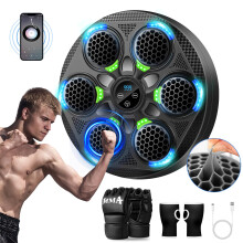 YORWHIN Smart Music Boxing Machine for Adults and Kids, Bluetooth Boxing Equipment with Boxing Gloves, Wall Mounted Electronic Punching Machine for H