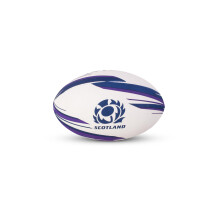 Scotland Rugby Officially Licensed Ball - Durable Synthetic Rubber, Blue, Purple & White Rugby Ball - Licensed Size 5 Rugby Ball with Pebbled Surface