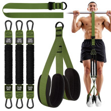 HPYGN Pull Up Assistance Bands, Heavy Duty Pull Up Bands, Height Adjustable Strap & Comfortable Foot Strap, Pull Up Bar Assistance Bands Strength Tra
