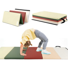 PhysKcal 5-Panel Folding Gymnastics Tumbling Mat with Carrying Handles, Thick Foldable Tumbling Mat for Kids, Padding, MMA, Gymnastics and Activity P