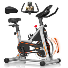DMASUN Exercise Bike Gym Workout, PLUS Magnetic Stationary Bike with Heavier Flywheel, Silent Fitness Bike 100% Adjustable Resistance, Comfortable Se