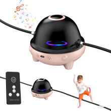 Music Jump Rope Machine,Wireless Skipping Rope with Counter for Adults Kids,1-10 Speed Level,Remote Control,LED Colorful Light,Bluetooth Music,Digita