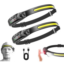 Natwo Luxelight Led Headtorch, Lumilight Head Torch 230 Wide Beam Headtorch, Luxelight Headlamp with Motion Sensor, Rechargeable Waterproof Lightwei