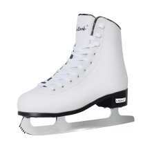 Nattork White Figure Skates Excellence Stainless Steel Blades Ice Figure Skating with Enhanced Support Strength Performance and Ultimate Comfort for
