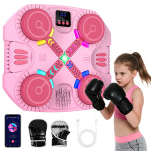 OUOAENR Music Boxing Machine for Kids, 2025 Bluetooth Music Boxing Machine with Gloves, 2 Modes & 5 Speeds, Intelligent Counting, Wall Mounted Musica