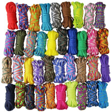 UOOOM 10 pcs Color Paracord Bracelet rope Parachute Cord Outdoor Survival Rope Set DIY Manual Braiding 10 Feet (Colorful x 10 pcs)