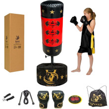 Free Standing Boxing Punching Bag Stand For Kids Target Heavy Duty Punch Bags Kick Boxing MMA Children Red Super