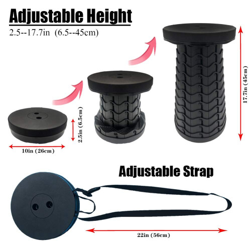 Portable Telescopic Stool 2nd Generation Folding Stool Camping Lightweight 1