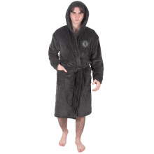 Chelsea Official Football Gift Mens Fleece Dressing Gown Robe Grey XL