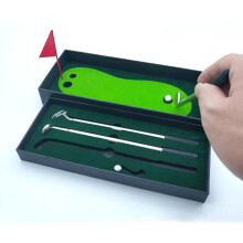 JUNTAO Mini Golf Club Putter Ballpoint Pen Golfers Gift Box Set Desktop Decor for School Supplies Golf accessories (C)