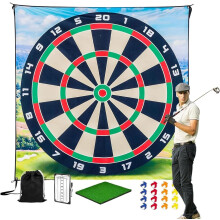 Golf Game Set, Golf Chip Game Set, Dart Pattern Golf Game Mat with 16 Golf Balls, Casual Golf Game, Office Home Hallway, Indoor and Outdoor Golf Game