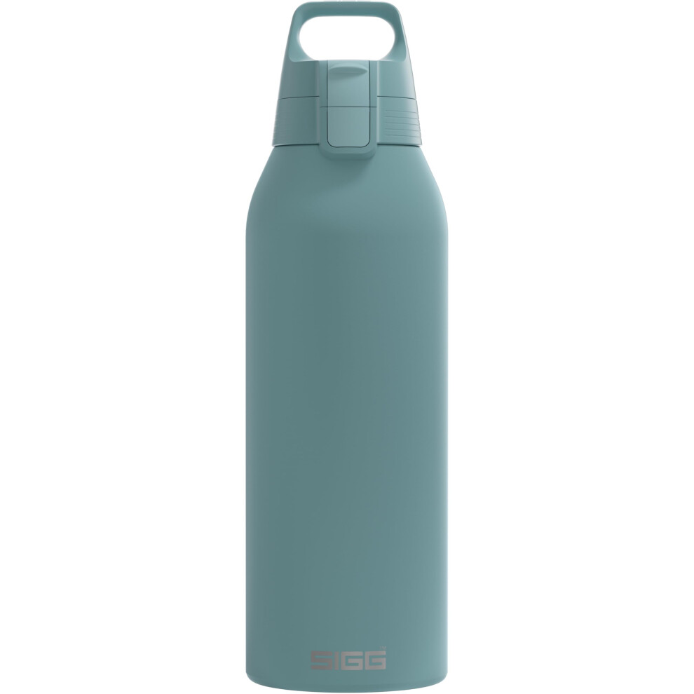 Sigg - Stainless Steel Water Bottle - Shield One Morning - Suitable For Carbonated Beverages - Leakproof - Lightweight - Bpa - 1.5L Blue