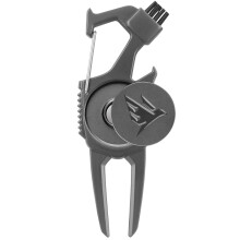 SWIFTEE Golf Divot Pitch Mark Repair Tool 7-in-1 - Club Holder, Brush, Clip Buckle, Groove Cleaner, Bottle Opener, Ball Marker, Divot Tool - Gift Box