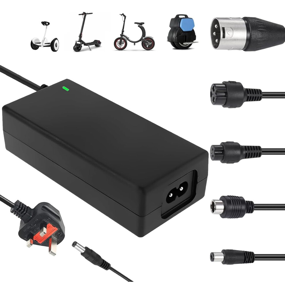 Mvcuasf 42V 2A Electric Scooter Charger, Compatible With Electric Scooter, Mobility Scooters, And Electric Bikes 6 In 1 Hoverboard Chargers Electric