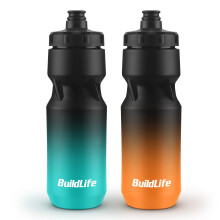 BuildLife 2 Pack Sports Water Bottle, 710ML Squeeze Water Bottle, Biking Water Bottles, BPA Free & Leakproof Cycling Bottles for Hiking, Outdoor Spor