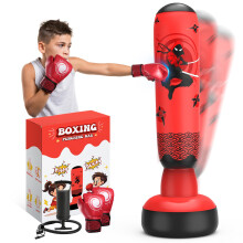 IMAYCC New Punch Bag for Children, Children's Boxing Set with Boxing Gloves, 168 cm Large Inflatable Punch Bag, Gift for Boys & Girls Aged 3-13 Years