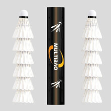 Multibao 12Pack Professional Badminton Shuttlecocks Duck Feather With Great Durability Stability and Balance Suitable for Training Family Outdoor Sp