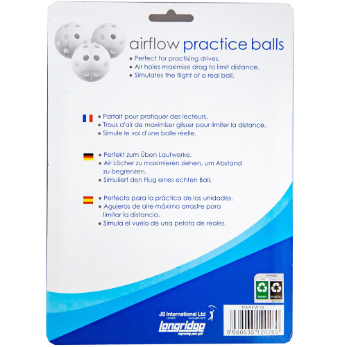Longridge Golf Airflow Balls White 12 Pack 2