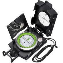 Proster Compass Hiking with Clinometer - Professional Navigation Compass with Fluorescent Scale Carry Bag for Camping Mountaineering Boating