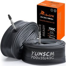 YunSCM 2-PCS 700C Bike Heavy Duty Tubes 700x35C 700x36C 700x38C 700x40C 700x41C 700x42C 700x43C ETRTO 35/43-622 FV48mm Presta Valve Compatible with 7