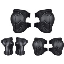 Kids Sports Protective Gear Set,6 PCS Wrist Guard Knee Elbow Pads for Children Protection Skateboard Inline Roller Skating Biking Riding Scooter,Blac