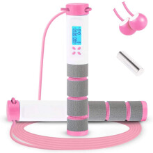 Jump Rope, Digital Weighted Handle Workout Jumping Rope with Calorie Counter for Training Fitness, Adjustable Exercise Speed Skipping Rope for Men, W